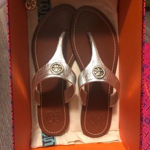 Never used beautiful TB sandals!Comfy, cute sandals to dress up or on some jeans